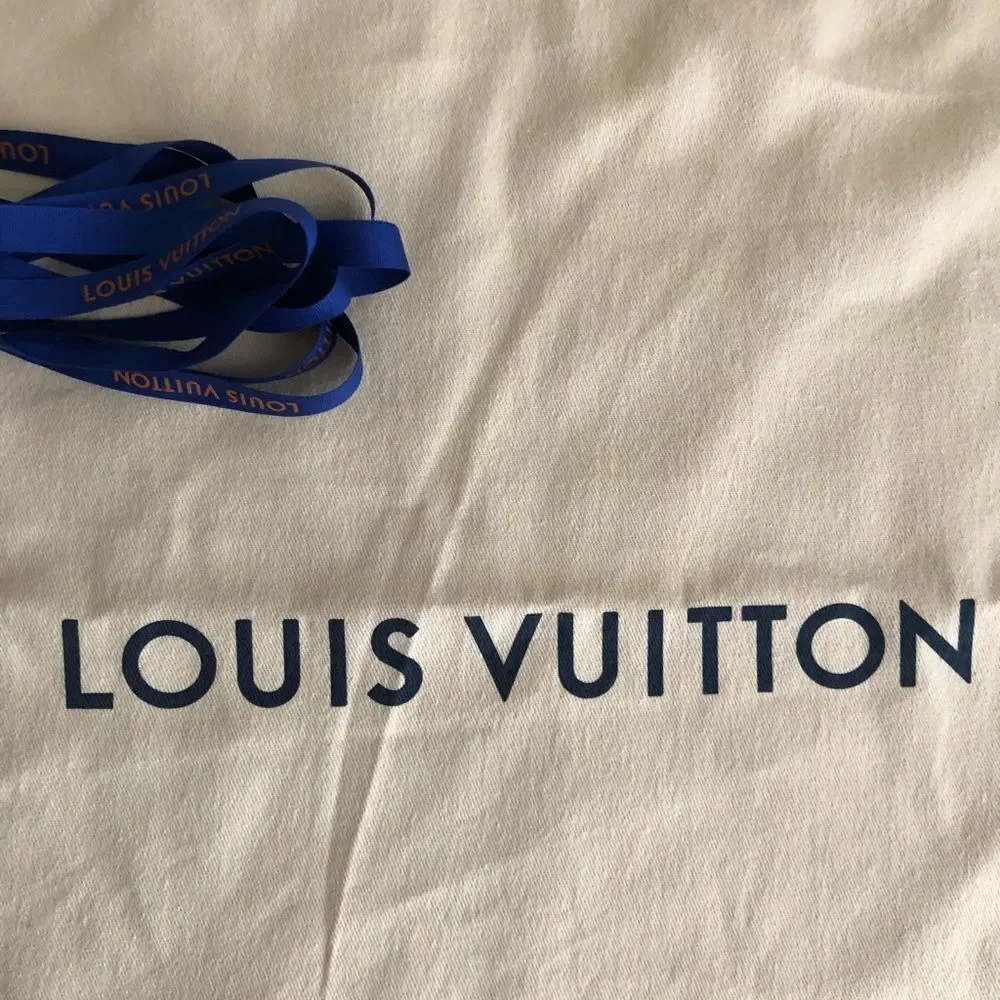 Louis Vuitton dust bag and ribbon